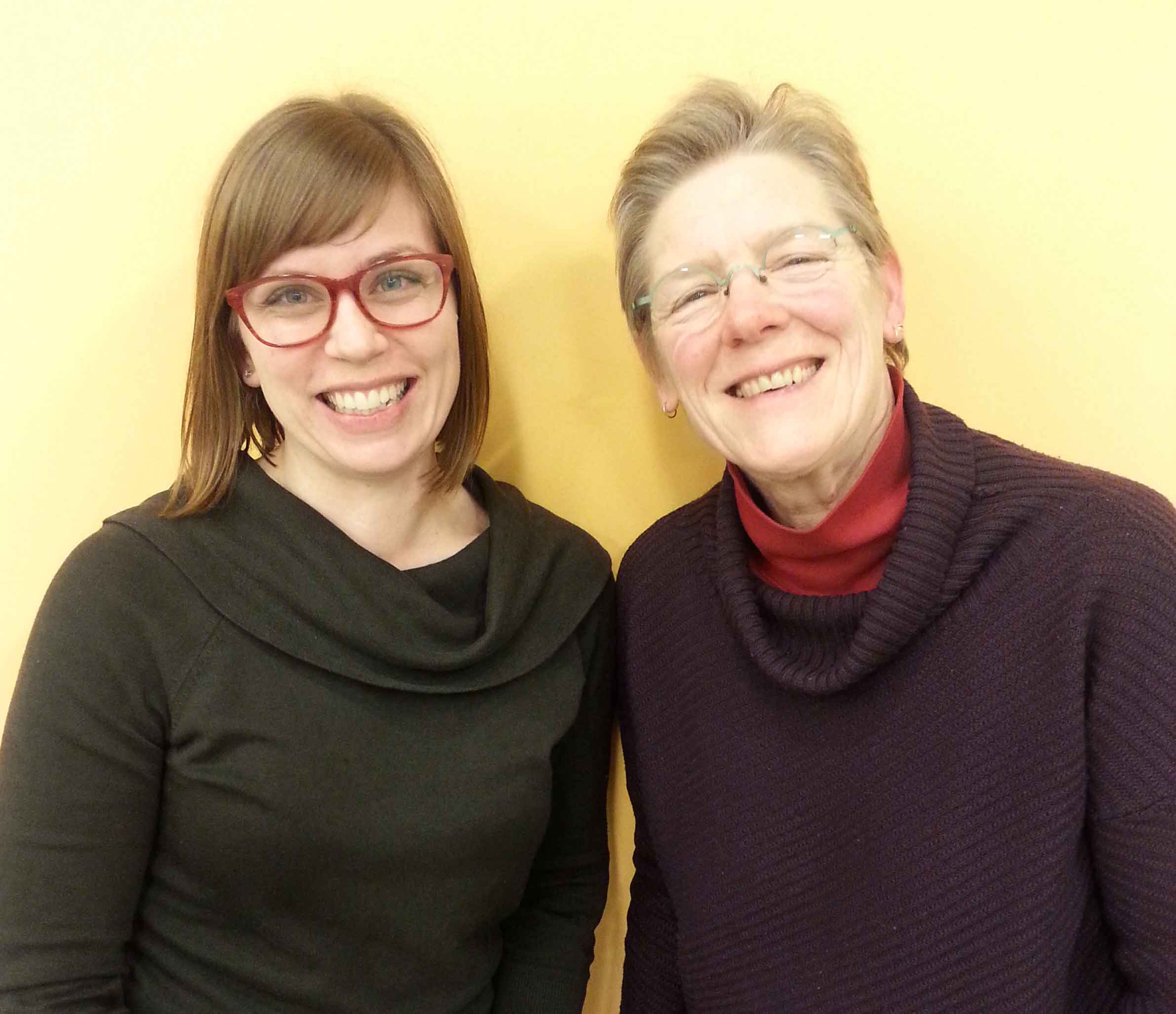 L to R: Elenor Wilson and Mary Barringer, January 2014