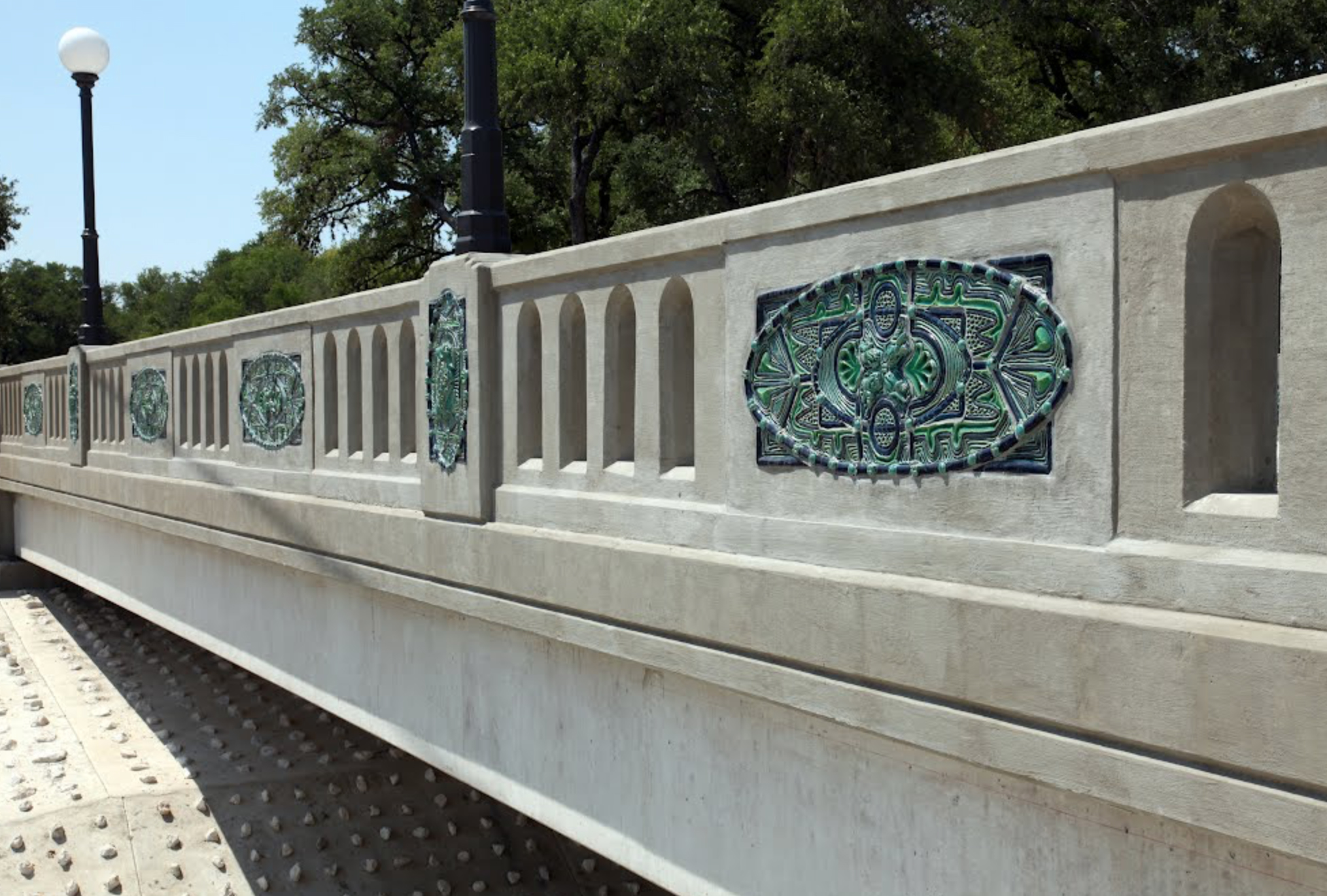 exterior ceramic tile public art by Diana Kersey in San Antonio