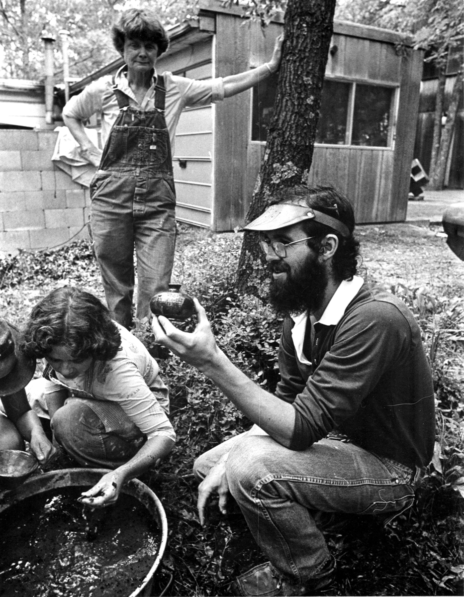 Jay Lacouture, foreground, and Harriet Brisson, background, in 1976. 