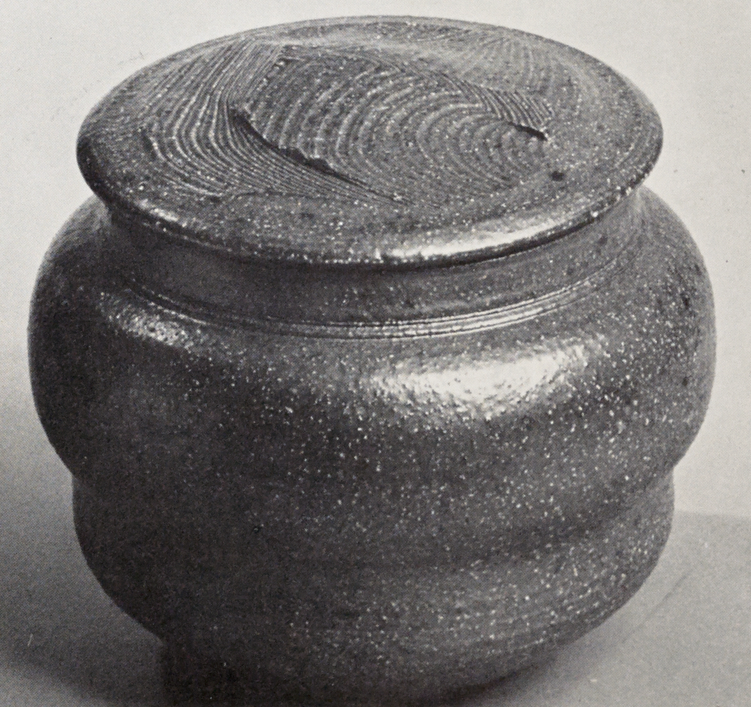 Karen Karnes, Covered Jar, Photograph by Pete Sabin, Vol. 6, No. 1, 1977.