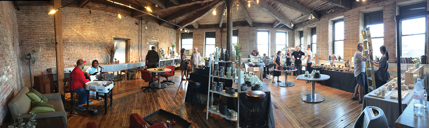 Brooklyn Pottery Invitational, Old American Can Factory, Brooklyn, September 2, 2017. Photograph by Lois Aronow.