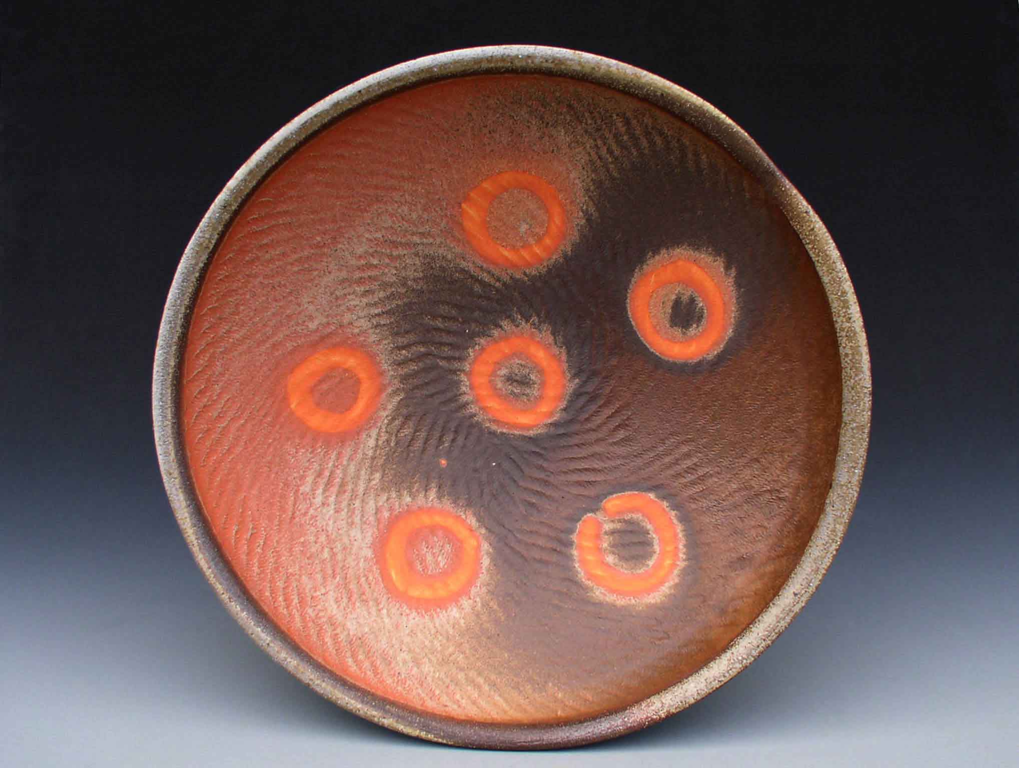 Simon Levin. Cheerio Bowl, 2008. Stoneware with avery slip liner and rope pattern. 15 x 5 in.