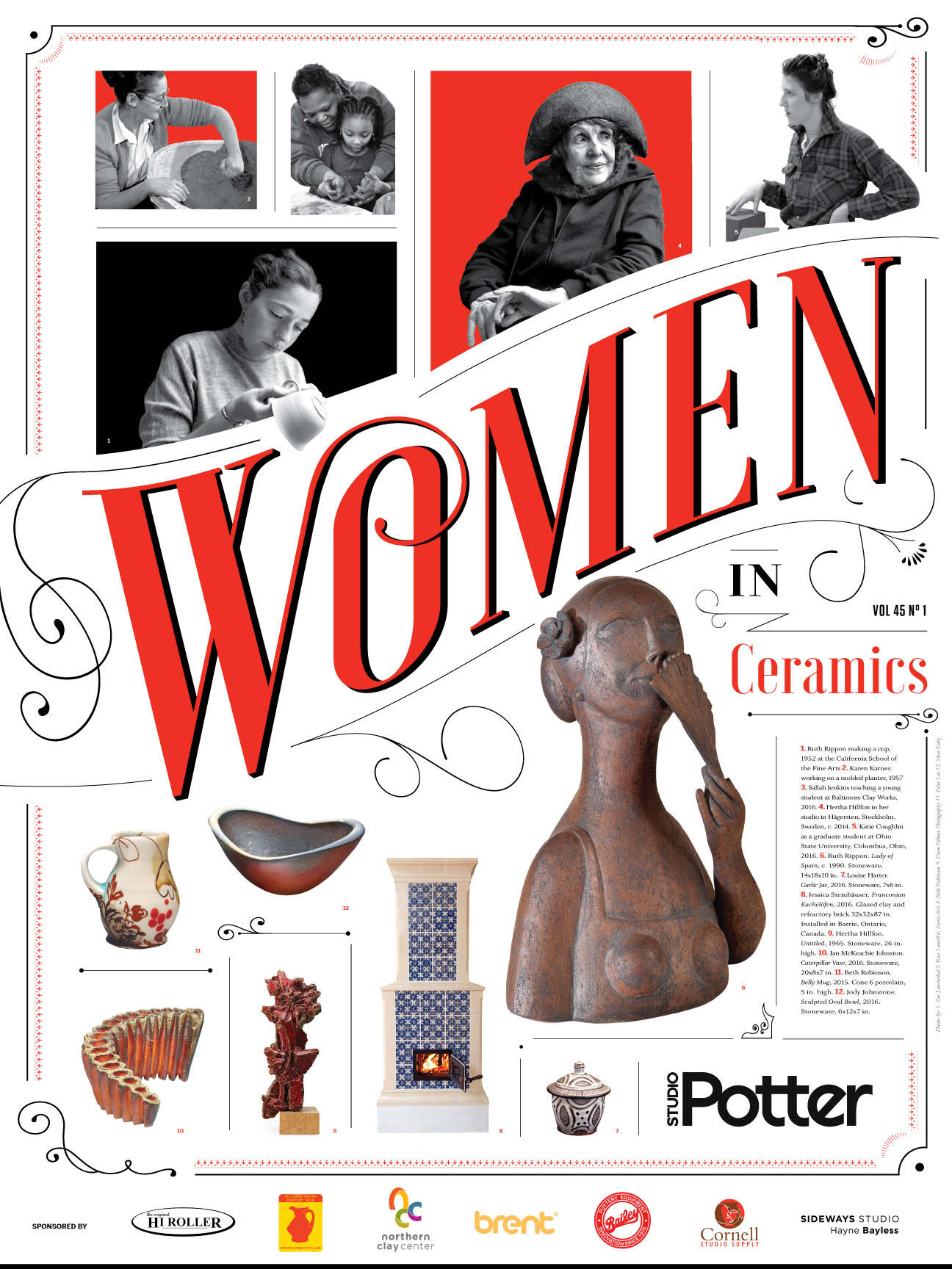 Women in Ceramics Poster, Front