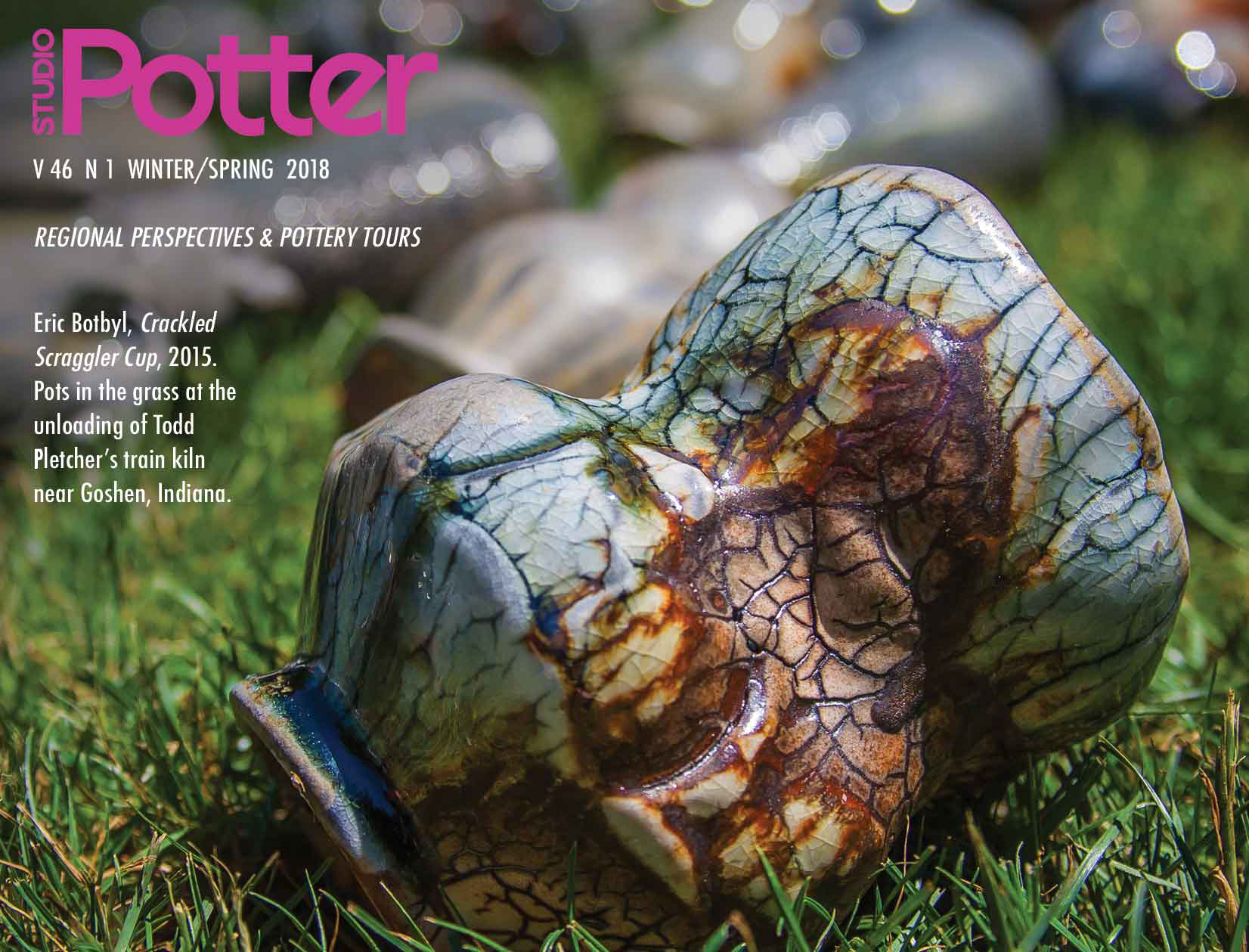 Pots in the grass during the unloading of Todd Pletcher’s train kiln.   