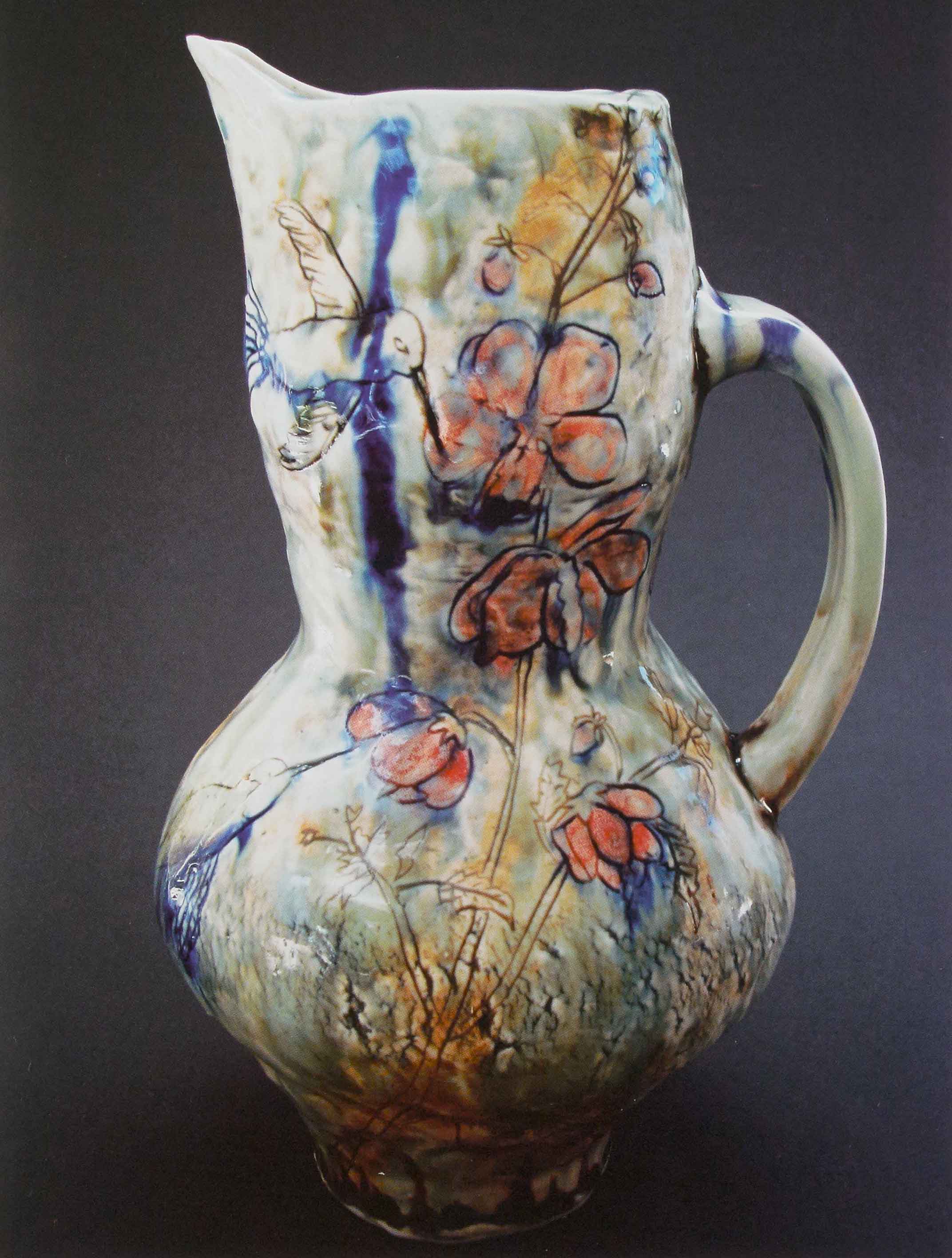 Hummingbird Pitcher, 2008. Pinched porcelain, 11 x 6 x 5 in.