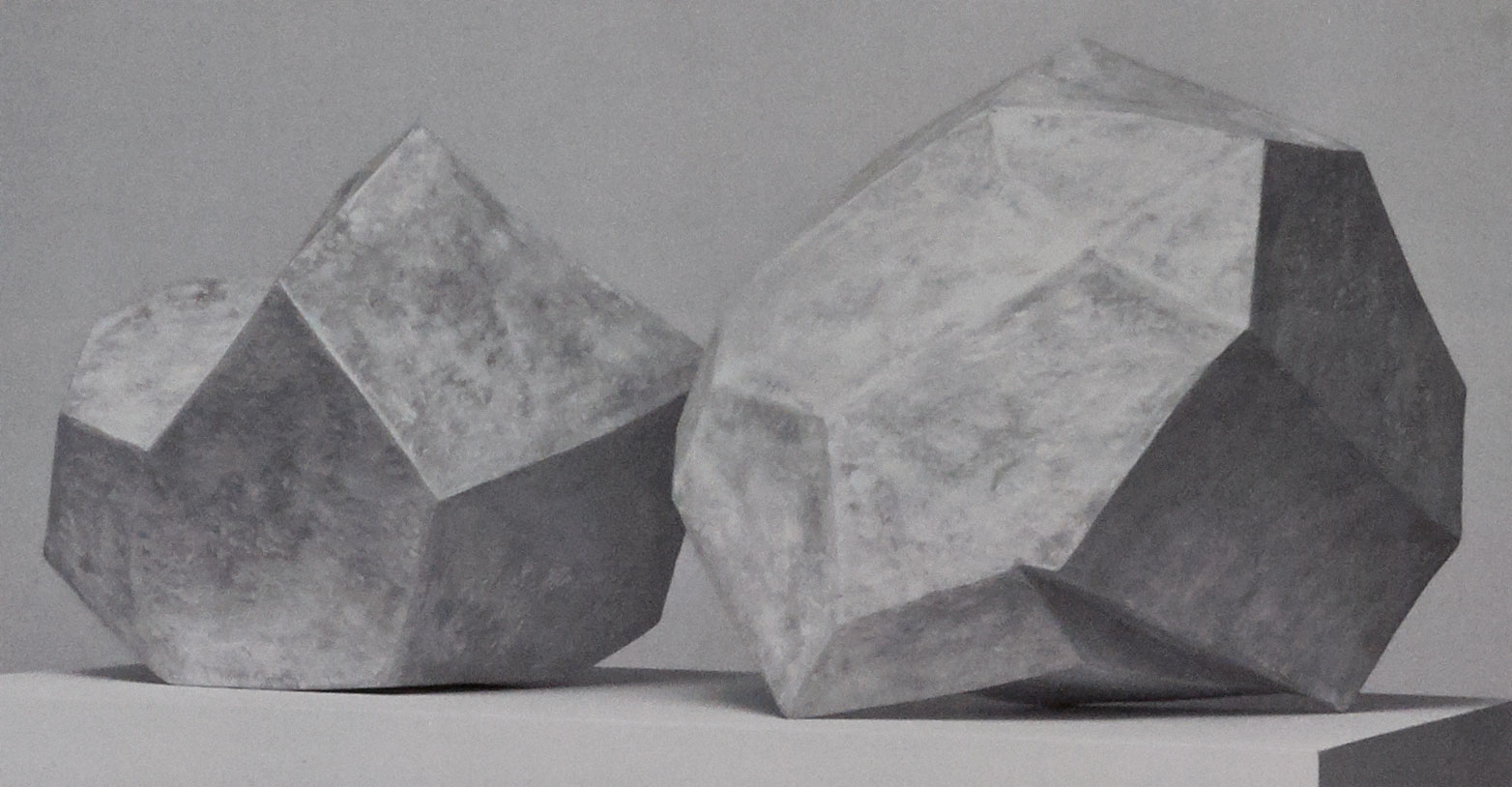 Casbon. White Shapes, 2010. Earthenware, slip, and wax, 32 x 24 x 26 in. Photograph by John Carlano.