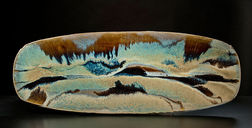 Willi Singleton. Woodfired Landscape Platter. Photograph by KenEk Photography.
