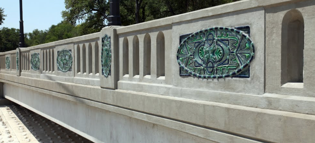 exterior ceramic tile public art by Diana Kersey in San Antonio