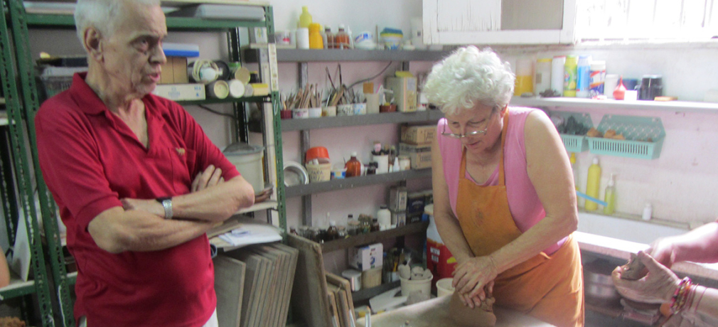 Angel Norniella and Amelia Carballo in their Terracotta studio. Photo by Karen Pinto.