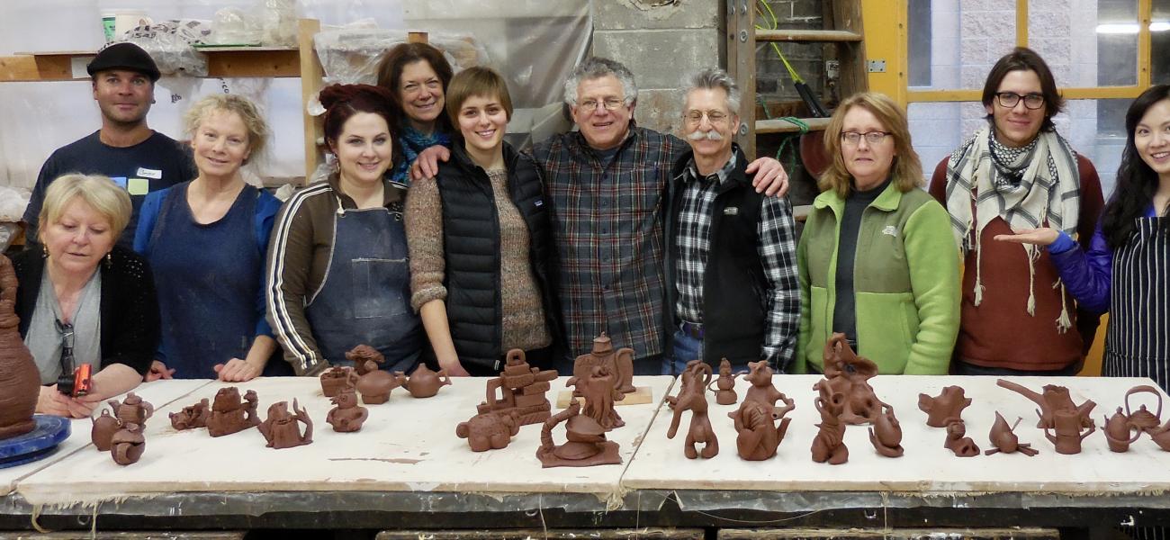 Small Teapots, Big Idea - Workshop co-taught with Geo Lastomirsky, Pottery Northwest, Seattle, WA, 2015.JPG