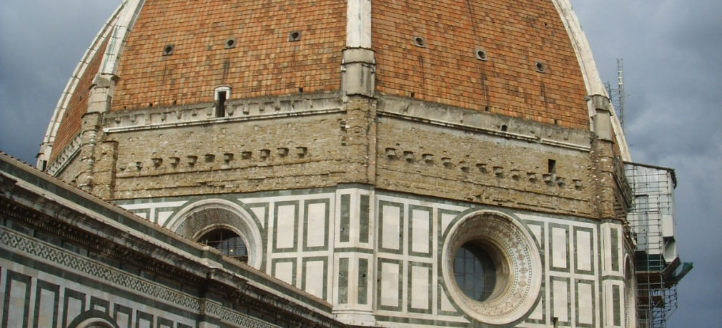 The dome of Florence Cathedral as seen from the Bell Tower, June 2, 2007. Photograph by Sailko.