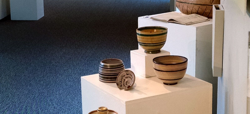 The life and work of Joan Watkins was highlighted in the 2016 Fuller Craft Museum exhibition Material Witness: Joan Pearson Watkins – Potter, Educator, and Collector.