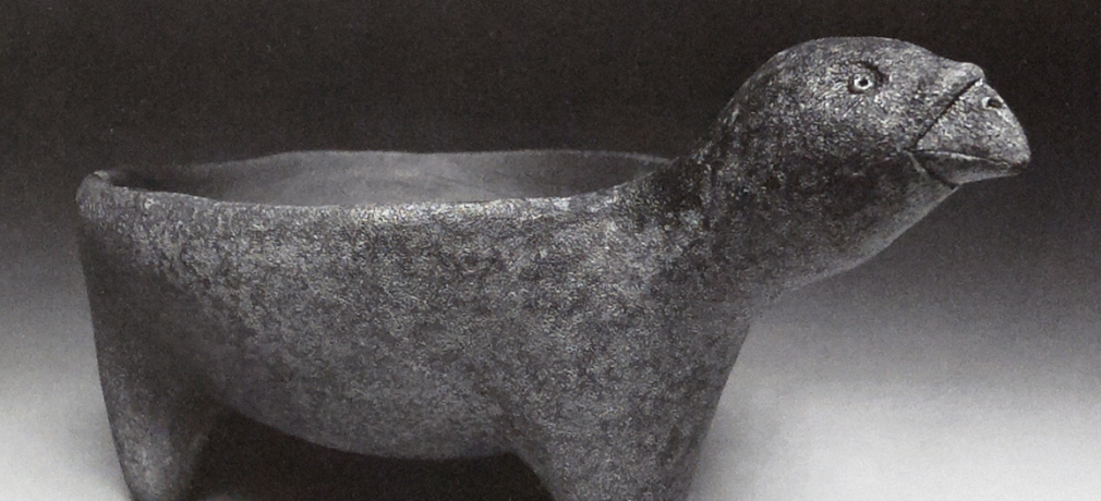 Animal Bowl, "Paul", 2009. Anagama-fired dark stoneware. 7 X 14 x 10 in.