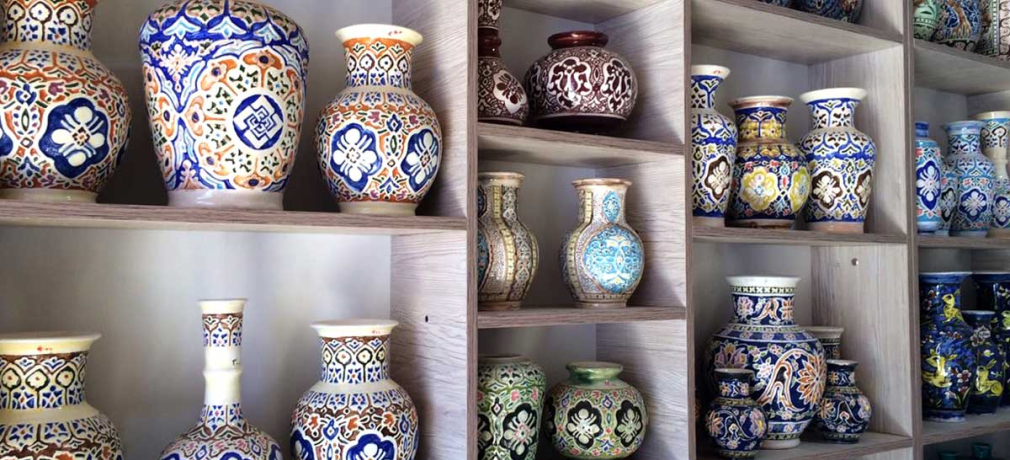 With the easing of international sanctions in 2015, potters were able to export wares such as these to Europe.