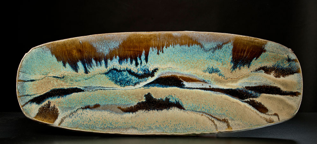 Willi Singleton. Woodfired Landscape Platter. Photograph by KenEk Photography.