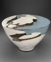 Wayne Higby (American, born in 1943). Mirage Lake, 1984. Raku-fired earthenware. 11 x 18 1/2 x 16 3/4 in. Photograph © Museum of Fine Arts, Boston. Gift of Mary-Louise Meyer in memory of Norman Meyer.