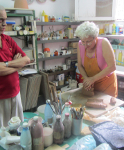 Angel Norniella and Amelia Carballo in their Terracotta studio. Photo by Karen Pinto.