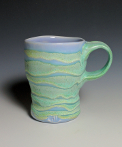 Cup by Marian Baker, 2017. Porcelaneous stoneware, fired to Cone 6 in oxidation, 4 x 4 x 3 in. 