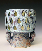 Leanne McClurg Cambric. Fruit Bowl, 2016. Porcelain, hand-built, 10 x 10 in. Photo by artist.