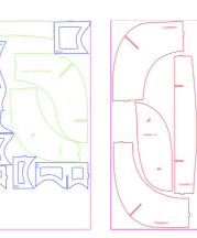 Cut Sheet Layout for the components of the interior of the Artstream 2.0.