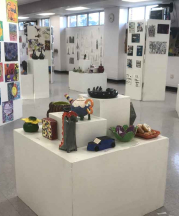 A view of the Gainesville High School student art show, 2018. 