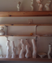 Lily Fein's work in Craigarden Studio. 2018.