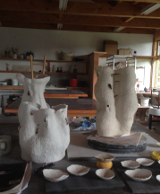 Lily Fein's studio at Craigarden. 2018.