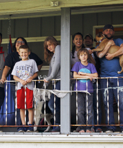 2017 LDFA artists and their families at Kyrie Holler in Wisconsin. Ash Kyrie on far left, Yvette Pino fourth from left. All photographs by Star, 2017.