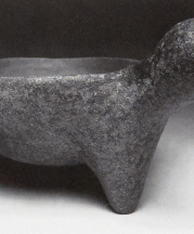 Animal Bowl, "Paul", 2009. Anagama-fired dark stoneware. 7 X 14 x 10 in.
