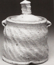 Wood salt-fire covered jar, Gregory MIller 2002