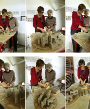 Susan Tunick and Christine Jetten working at the European Ceramic Work Center (EKWC).