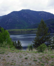 The landscape near Stewart's studio, about seven kilometers outside Canyon, British Columbia.