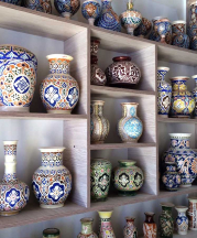 With the easing of international sanctions in 2015, potters were able to export wares such as these to Europe.