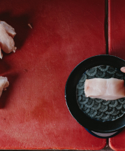Wreckfish on a plate by Caitlynn Lancaster. All photographs by Andrew Thomas Lee, 2015.