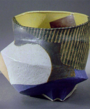 John Gill. Sculptural Vessel, 1991. Ceramic. 10 x 14 in.