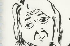 Drawing of Janet Koplos by Jane Mason