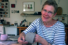 Mary Barringer in her studio, 2013.