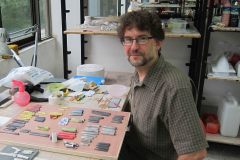 Paul Leathers in his studio, 2013. Photograph by Trudy Golley.