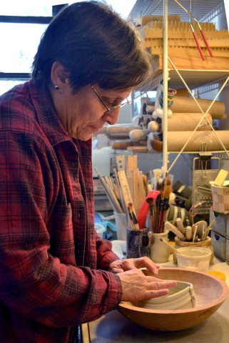 Marion Angelica in her studio. Marion Angelica in her studio.