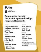 2027 GAP award recipients and jurors