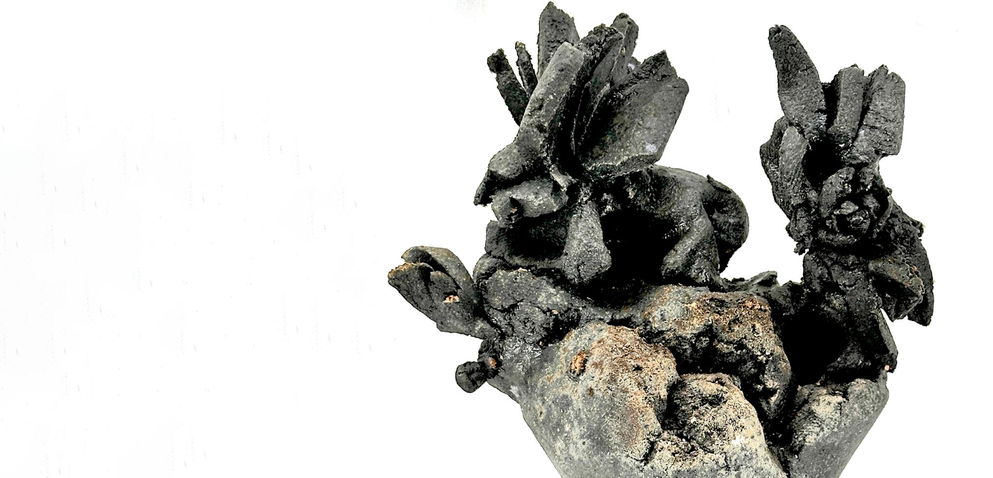 “Call Me In The Morning So I Can Tell You I Love You.” Stoneware, anagama, Reitz Ranch, 2024. In the collection of Julie Armstrong.