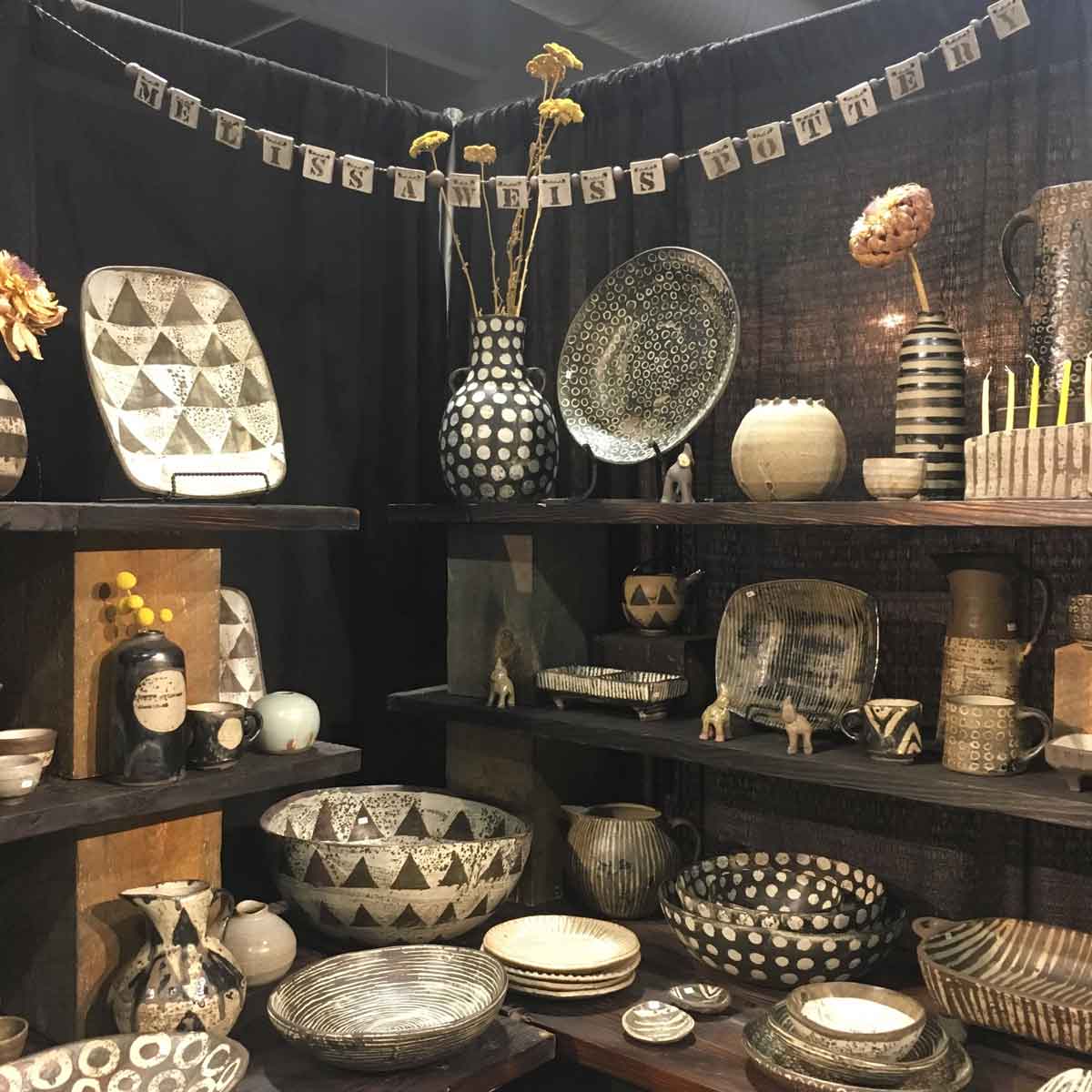 Melissa Weiss display booth, 2018.