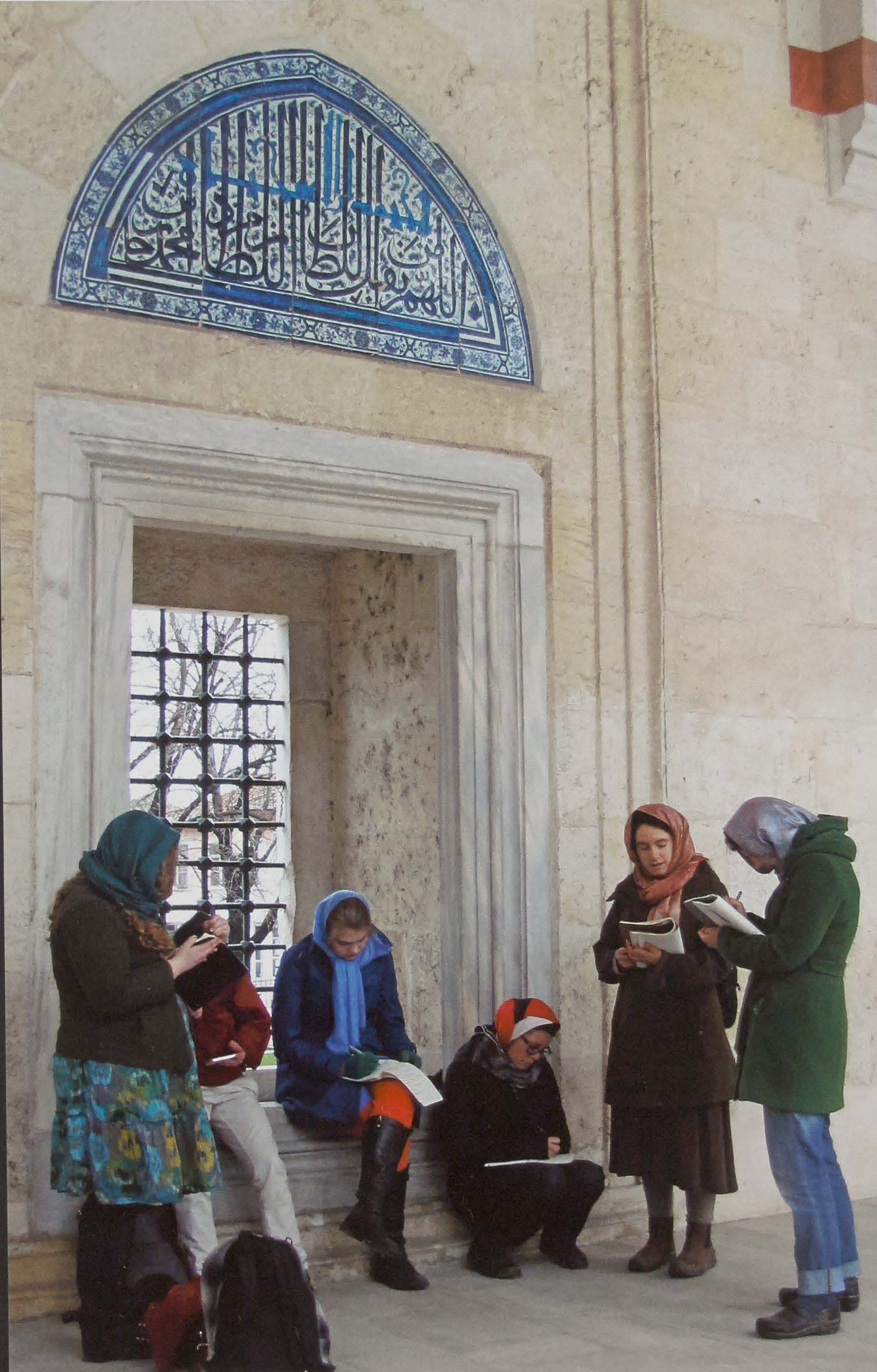 Marlboro College students at Uc Serefeli Mosque, Edime, Turkey, 2013.