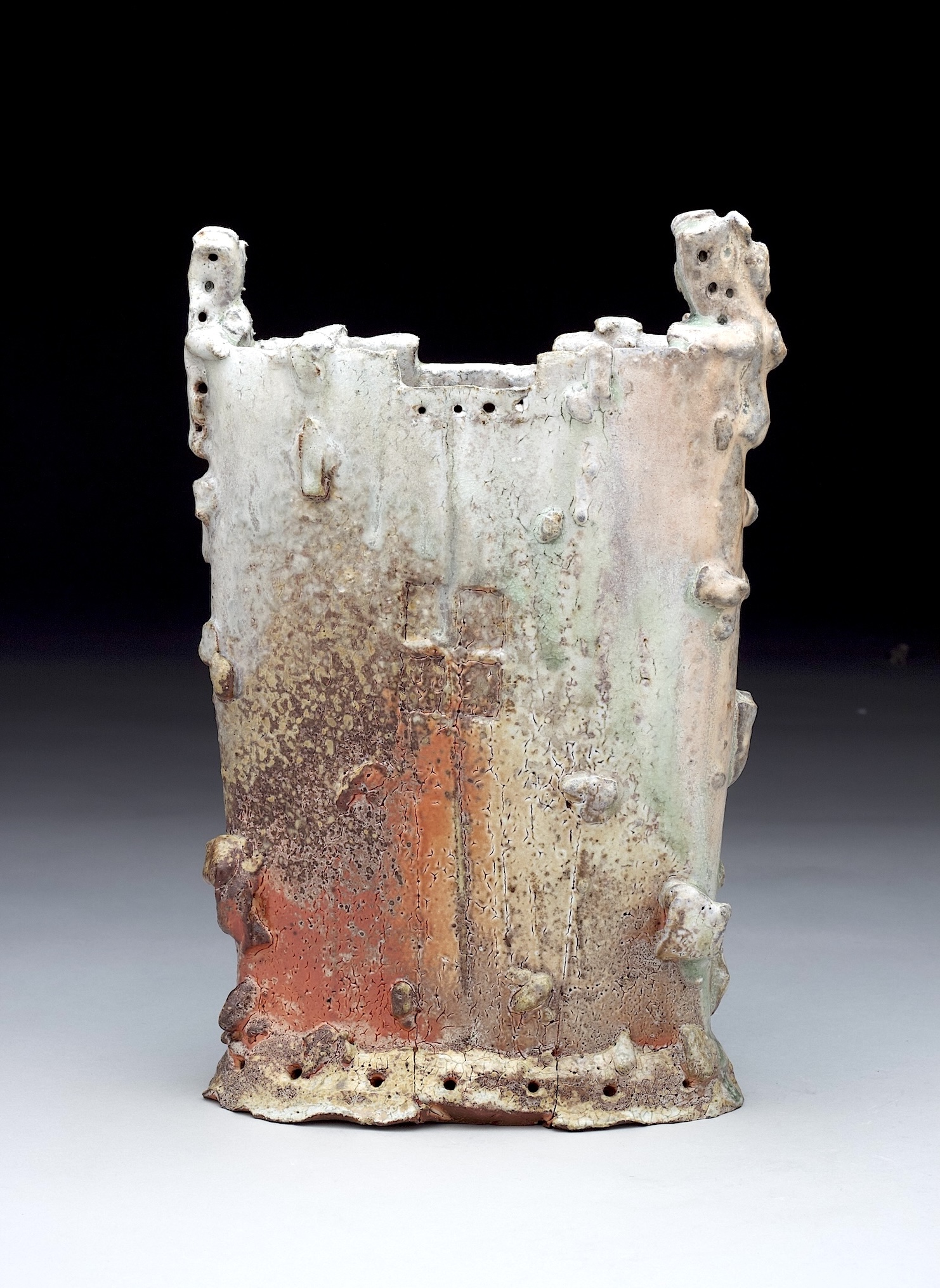 Bede Clarke, Vessel, wood-fired stoneware.