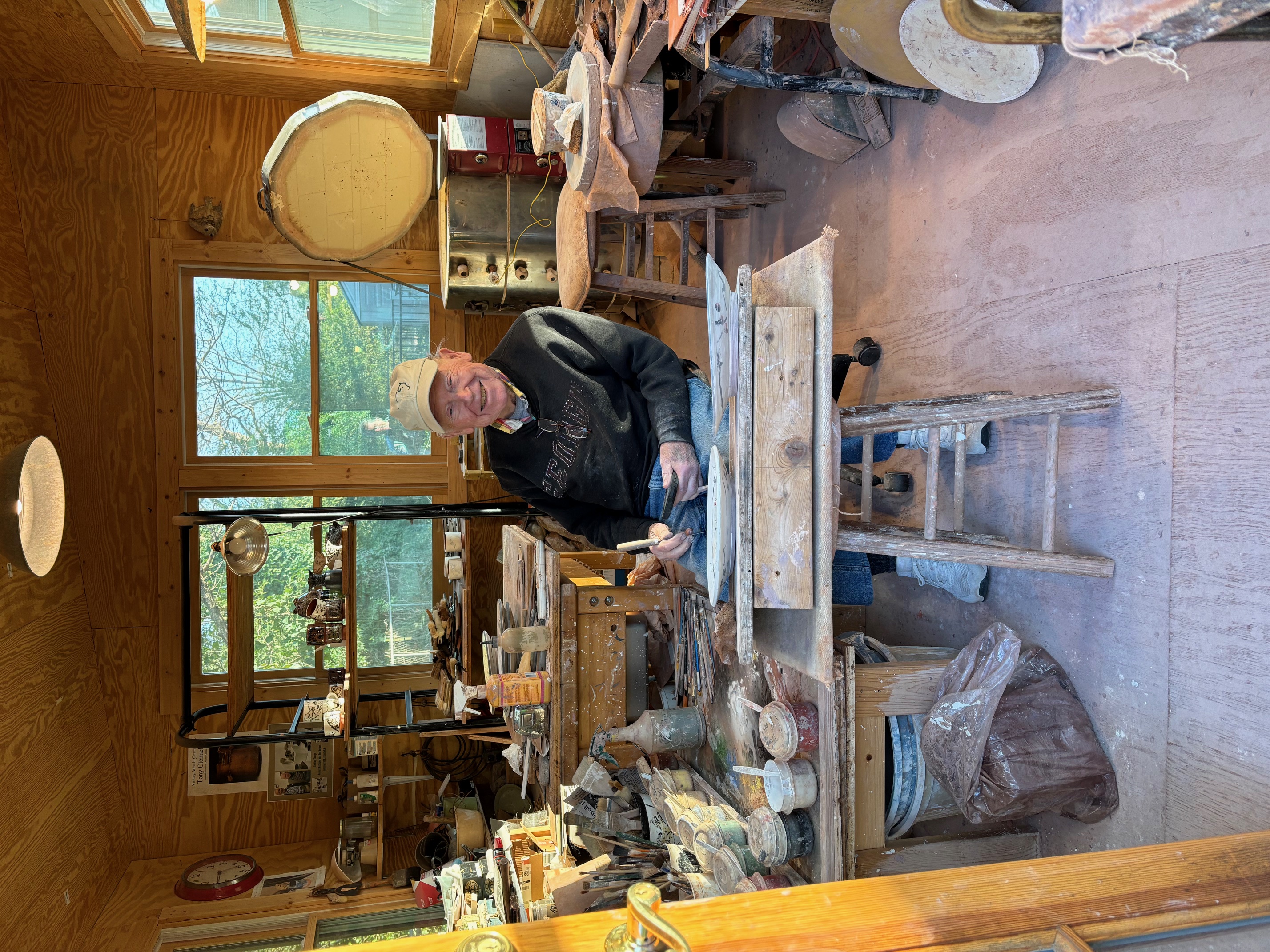 Ron in his new studio. Photo Credit: George Metropoulos McCauley
