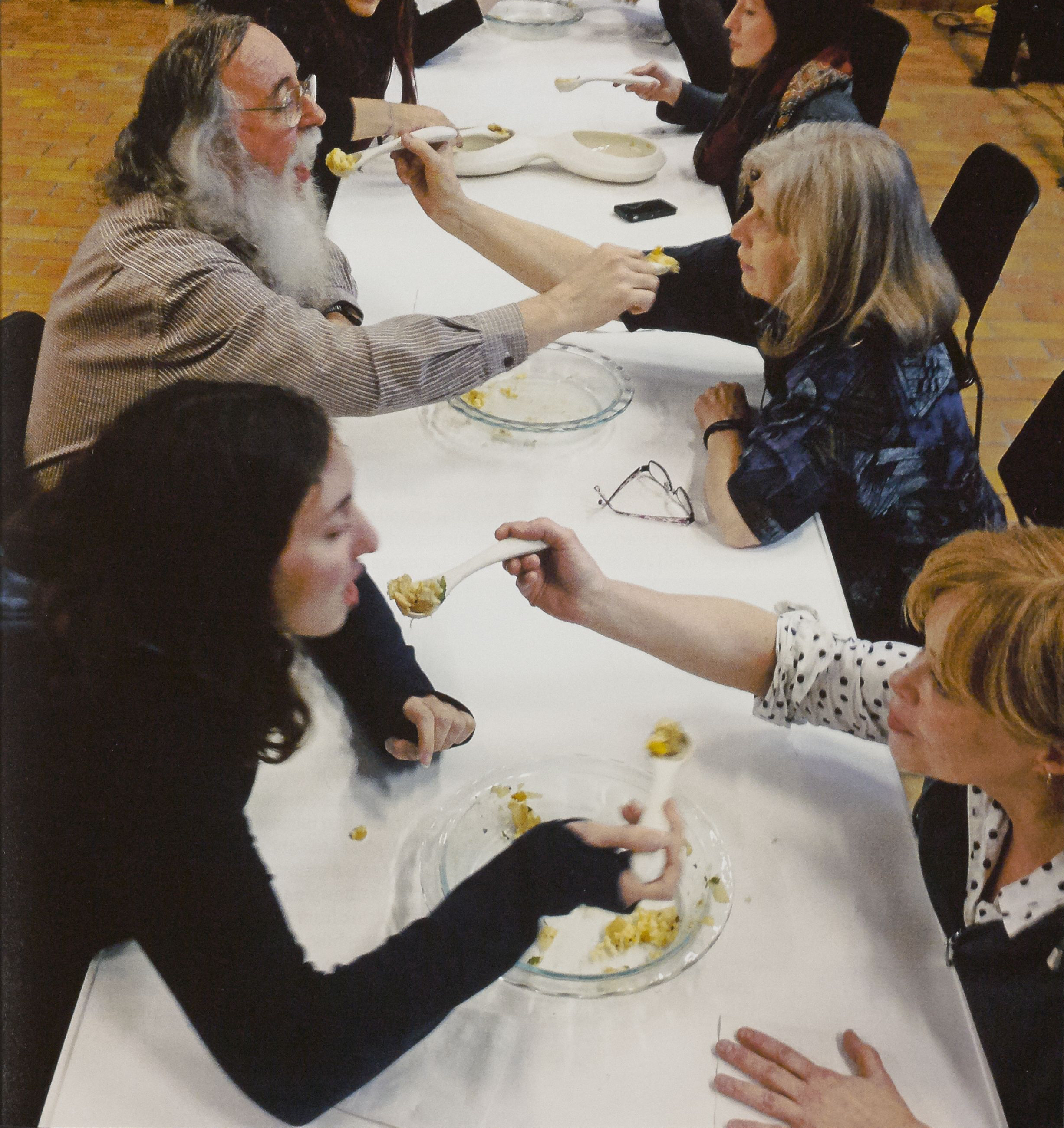 Feeding event at Alberta College of Art and Design, 2014.